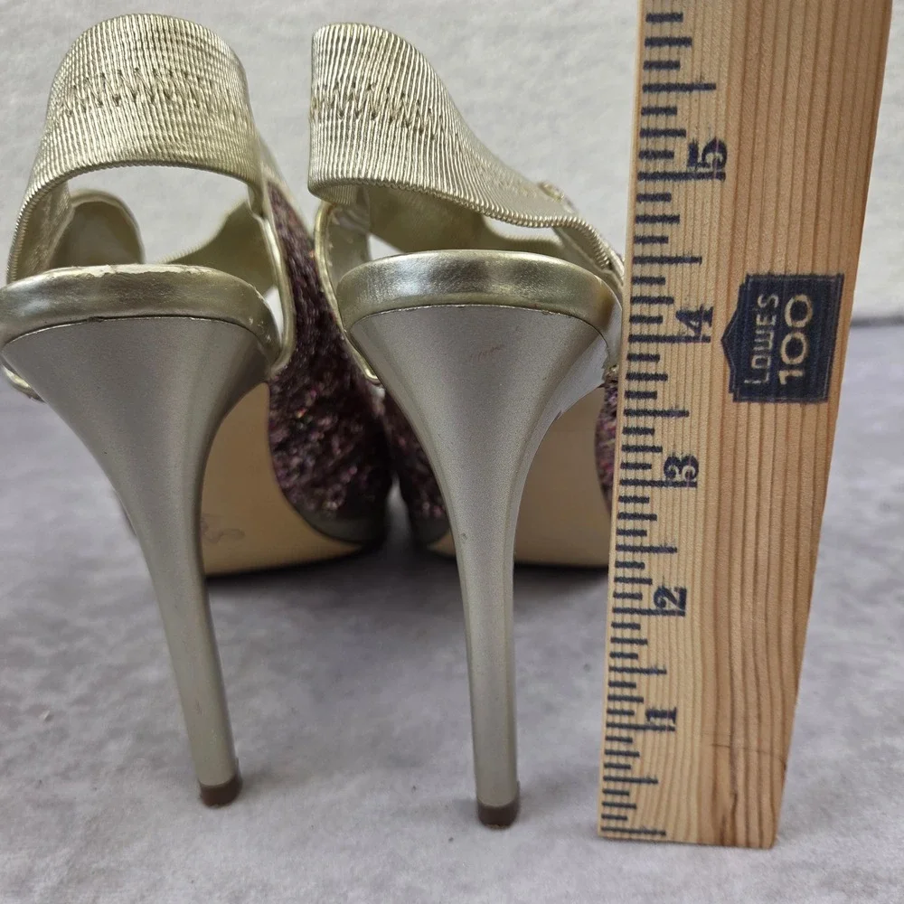 Carlos by Carlos Santana Halo Multi Color Glitter Platform Sandals Heels 8M